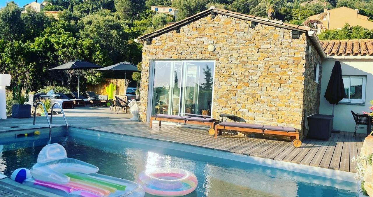Villa Perla Saint-Tropez Cavalaire Sur Mer, 3-5 Chambres, Vue Mer, Piscine Chauffee Avril A Octobre Ngoại thất bức ảnh